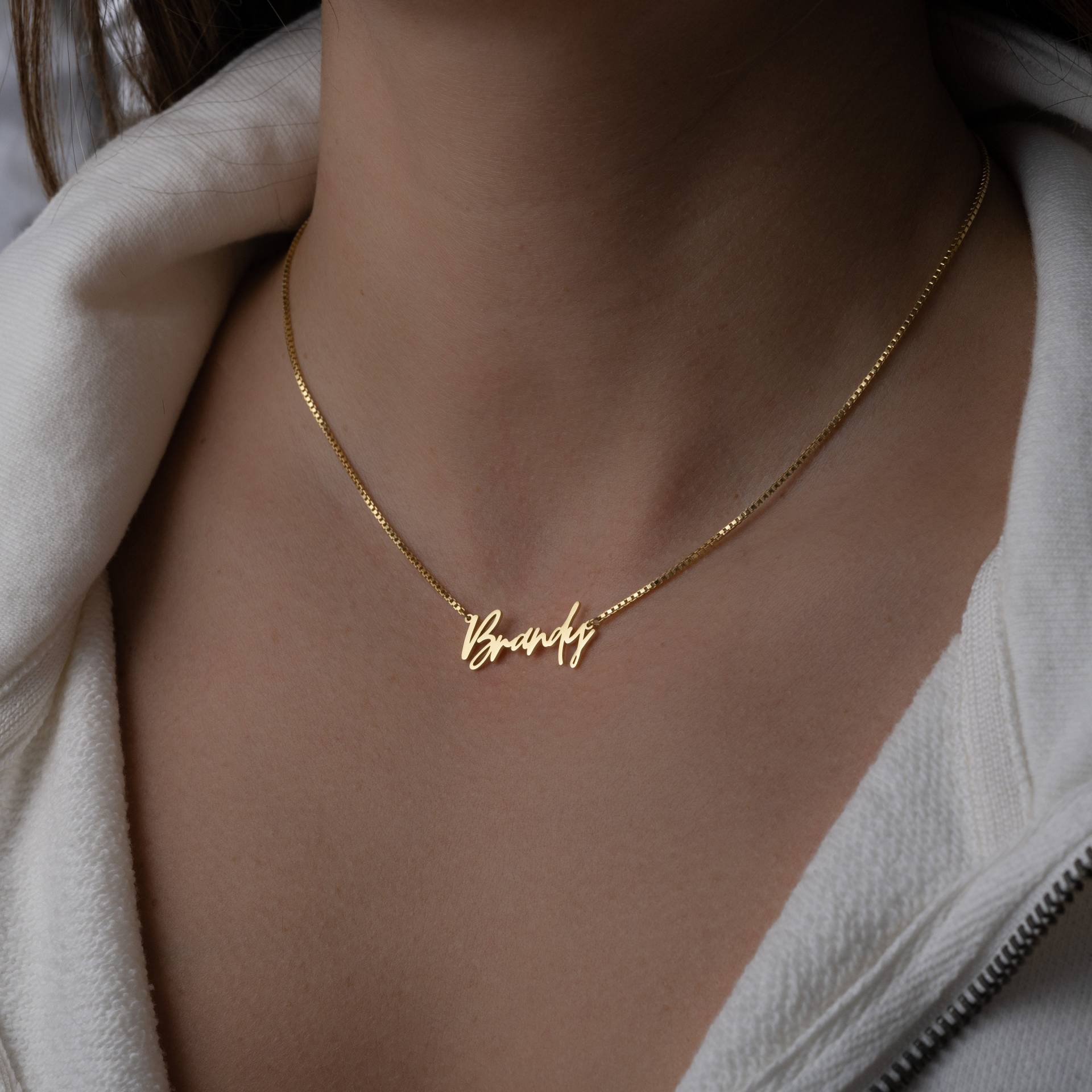 Benutzerdefinierte Name Halskette, Zierliche Namen Personalisierte Geschenk, Schmuck, Geschenk Für Sie, Mama, Gold von SamiJEWELS