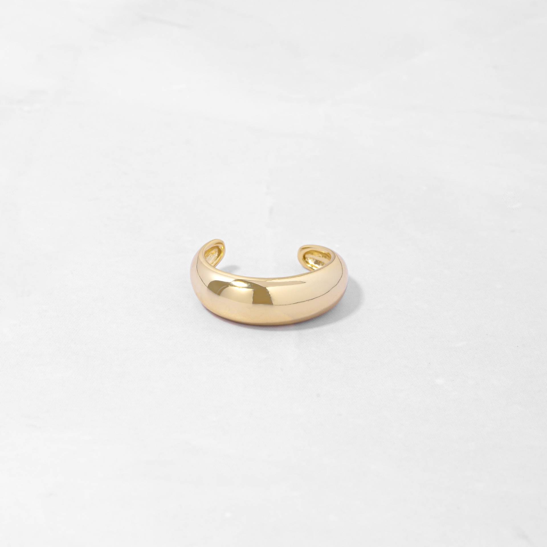 Dicke Schlichte Ohrmanschette, Klobige Gold Kein Piercing Ohrring, Geschenk Für Sie, Fake-Piercing Ohrringe von SamiJEWELS
