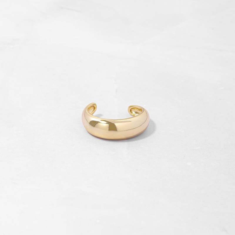 Dicke Schlichte Ohrmanschette, Klobige Gold Kein Piercing Ohrring, Geschenk Für Sie, Fake-Piercing Ohrringe von SamiJEWELS