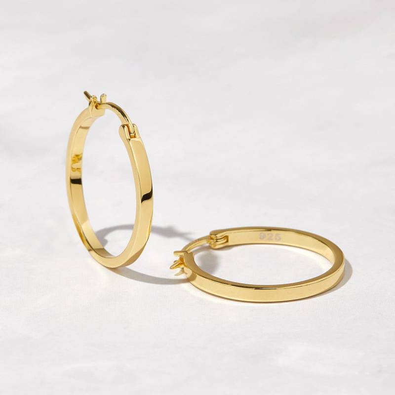 Gold Creolen, Kleine Creolen Ohrring, Zierliche Hoop Ohrringe, Hoops, Sterling Silber Hoop von SamiJEWELS