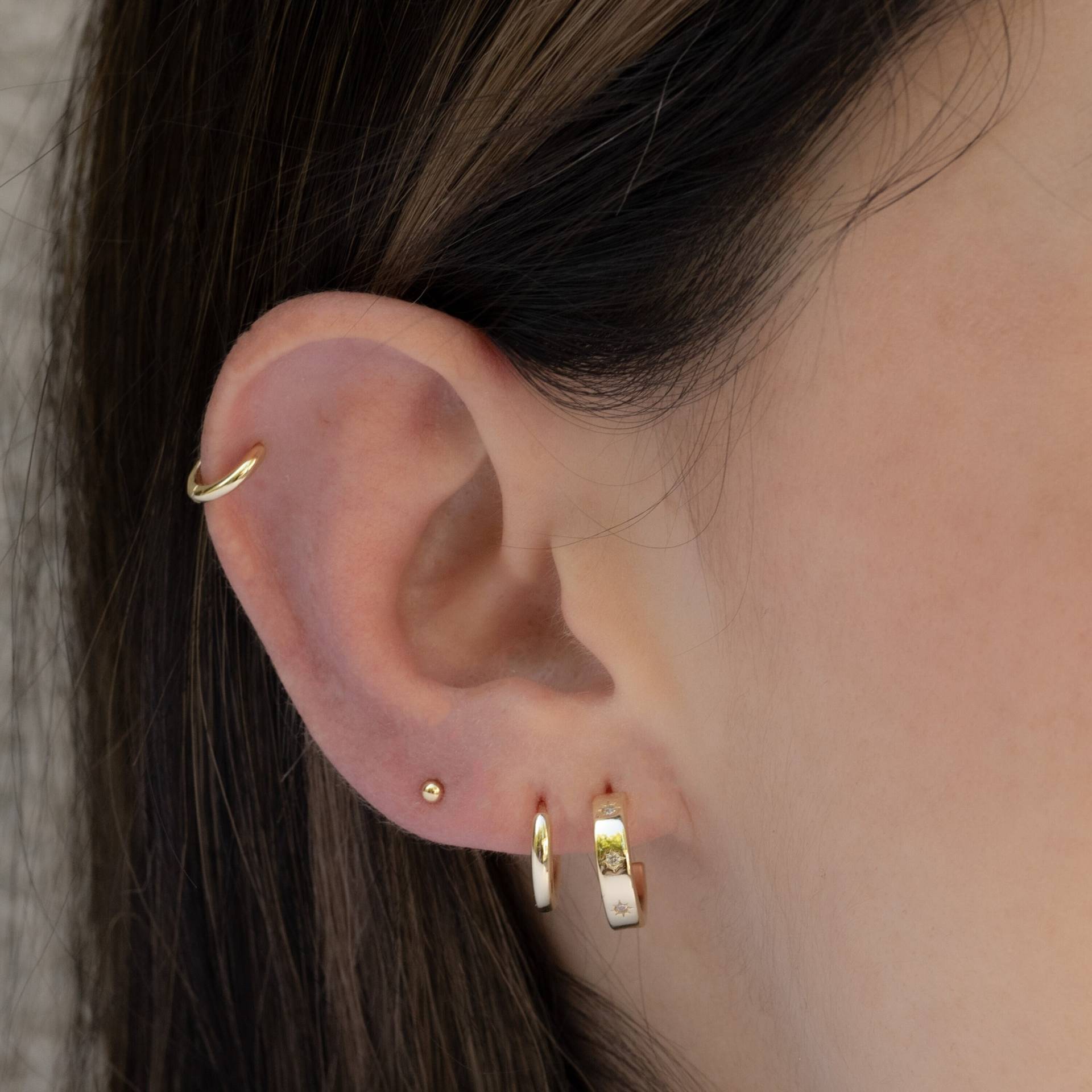 Gold Creolen, Kleine Hoop Ohrring, Zierliche Ohrringe, Hoops, Minimalist Geschenk Für Sie von SamiJEWELS