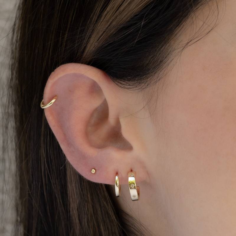 Gold Creolen, Kleine Hoop Ohrring, Zierliche Ohrringe, Hoops, Minimalist Geschenk Für Sie von SamiJEWELS