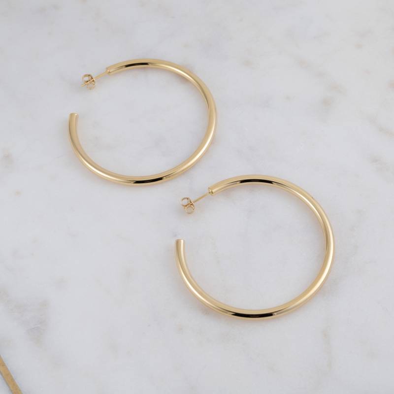 Große Creolen, Gold Silber Statement Ohrringe, Geschenk Für Sie von SamiJEWELS