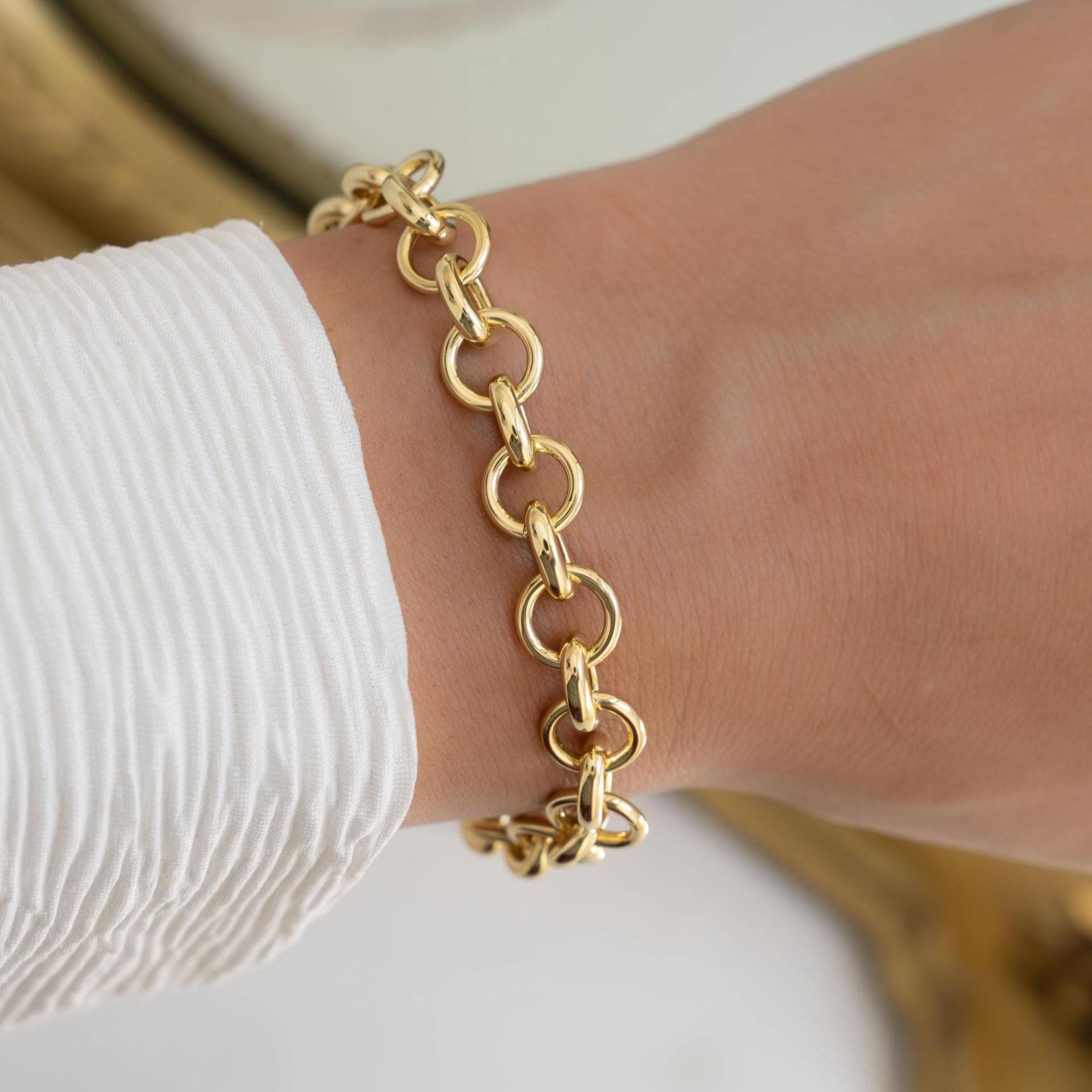 Kettenarmband, Vintage Armband, Statement Schmuck, Gold Trendy Geschenk Für Sie, Chunky Schmuck von SamiJEWELS