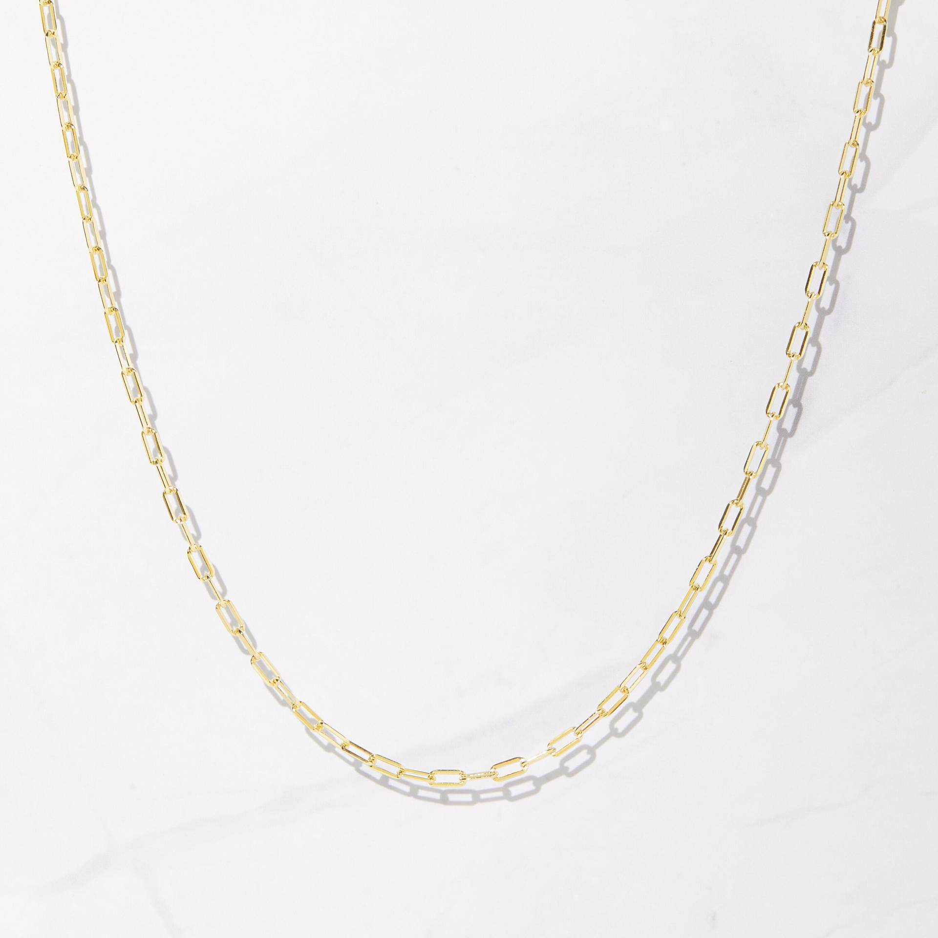 Kleine Büroklammer Halskette, Ketten-Halskette, Ketten-Glieder-Halskette, Gold-Kette Gold Gliederkette, Minimalist Halskette von SamiJEWELS