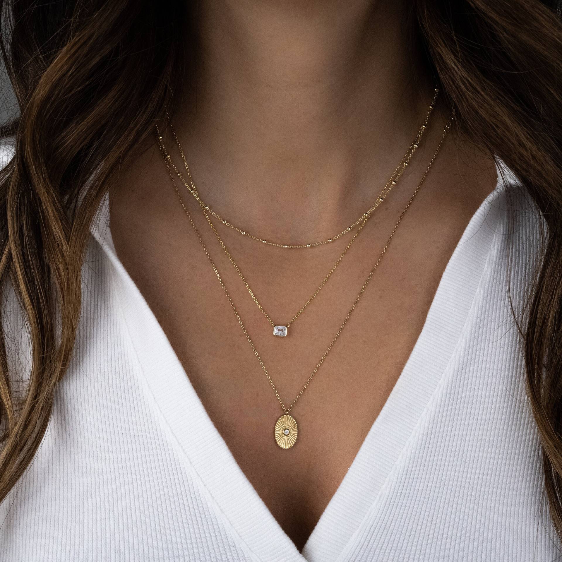 Medaillon Halskette, Zierliche Gold Anhänger Münze Schichtung Medaillon, Geschenk Für Sie von SamiJEWELS