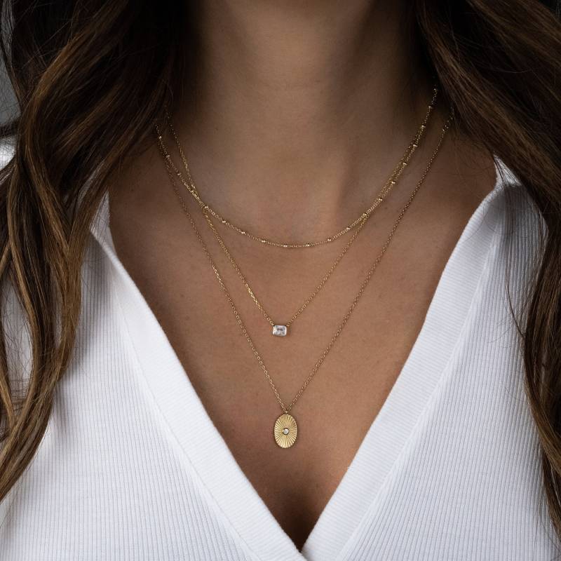 Medaillon Halskette, Zierliche Gold Anhänger Münze Schichtung Medaillon, Geschenk Für Sie von SamiJEWELS