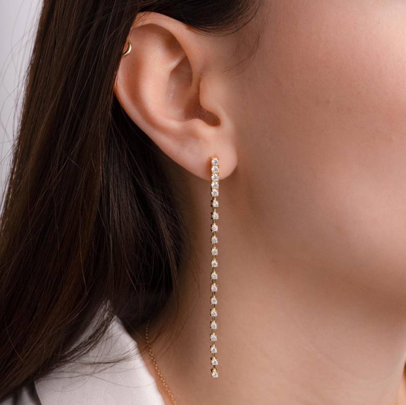 Ohrringe Baumeln, Tropfen Ohrringe, Diamant Braut Hochzeitsschmuck, Geschenk Für Sie, Hochzeit von SamiJEWELS