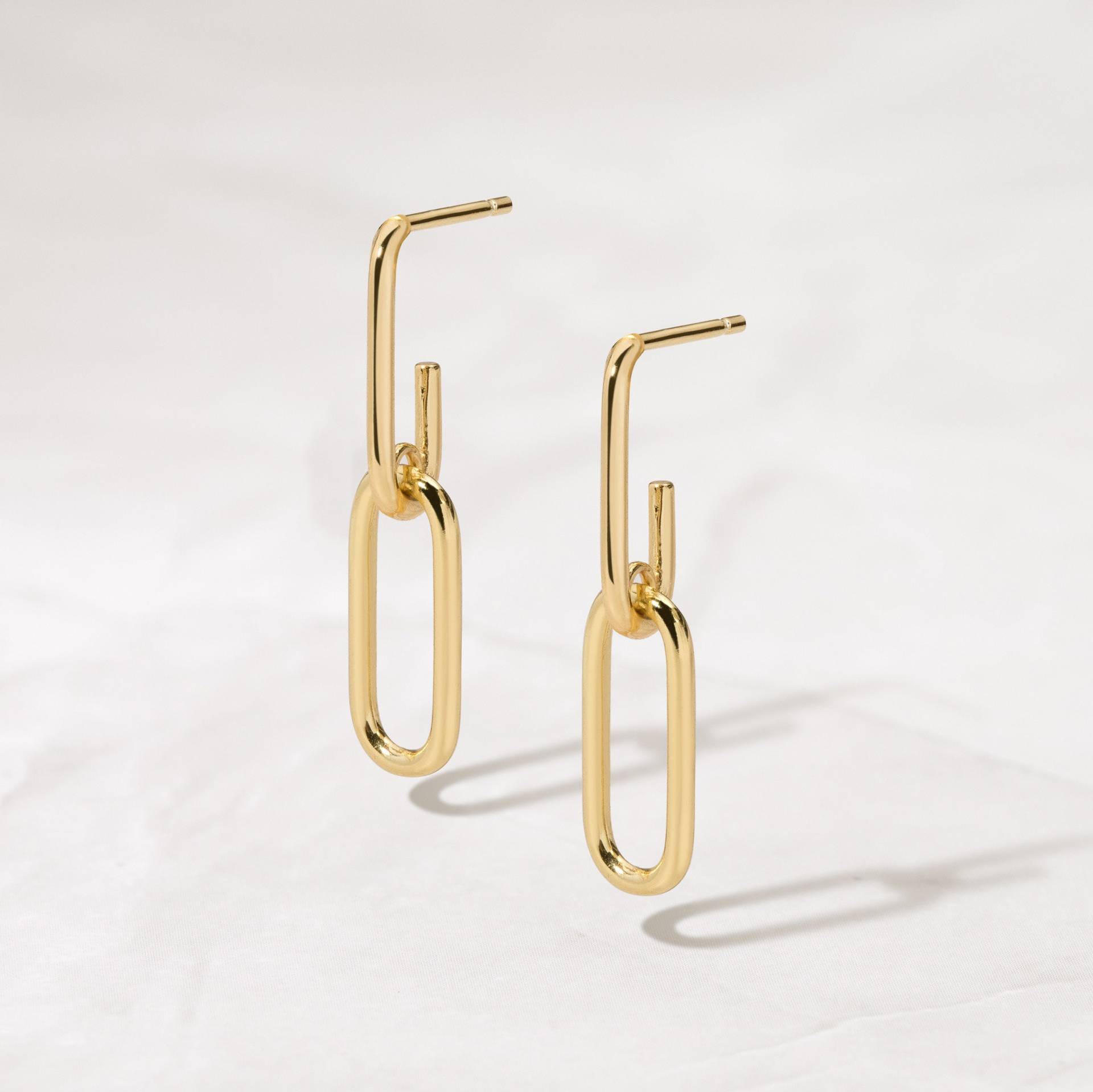 Paperclip Ohrringe, Ketten Kette Link Baumeln Tropfen Geschenk Für Sie, Minimalist Zierliche Ohrringe von SamiJEWELS
