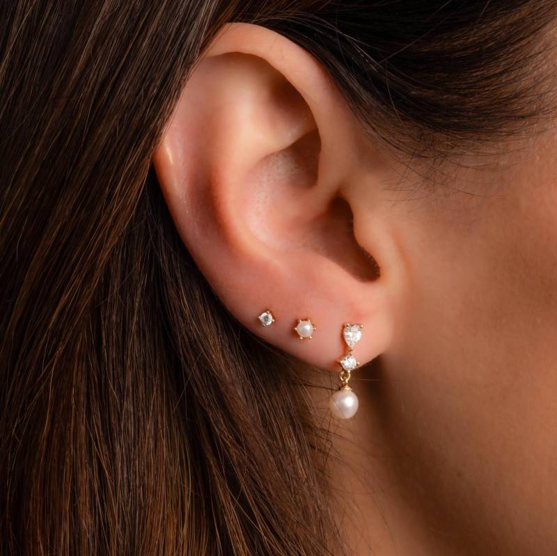 Perle Tropfen Ohrringe, Diamant Zierliche Hochzeitsschmuck, Hochzeit Brautjungfer Geschenk, Geschenk Für Sie von SamiJEWELS