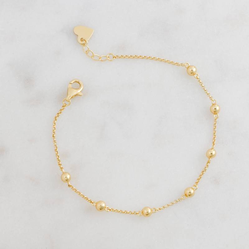 Perlen Armband, Kugel Satelliten Kette Zierliche S von SamiJEWELS