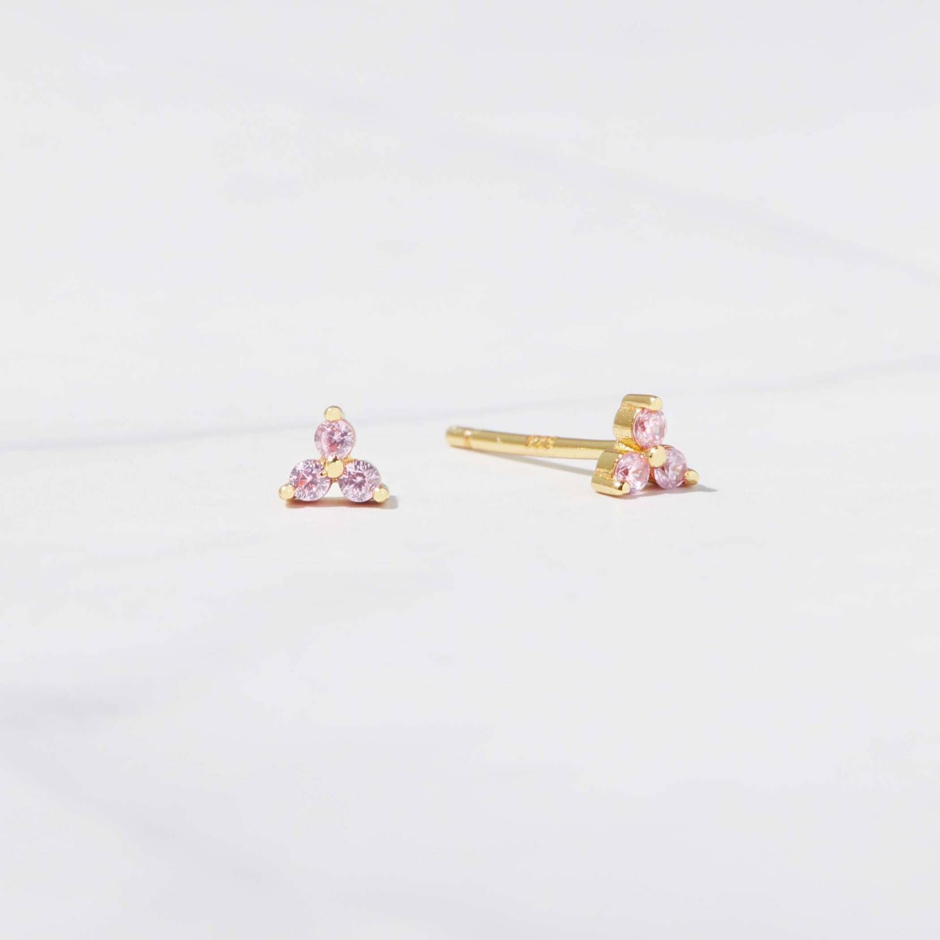 Winzige Rosa Ohrstecker, Zierliche Ohrstecker Kleine von SamiJEWELS