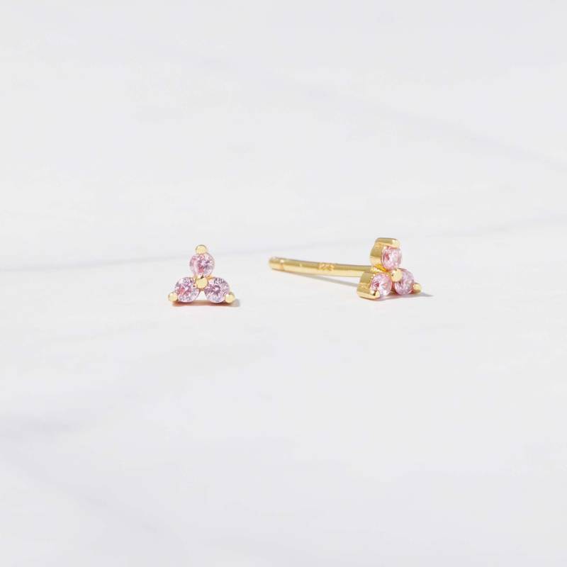 Winzige Rosa Ohrstecker, Zierliche Ohrstecker Kleine von SamiJEWELS