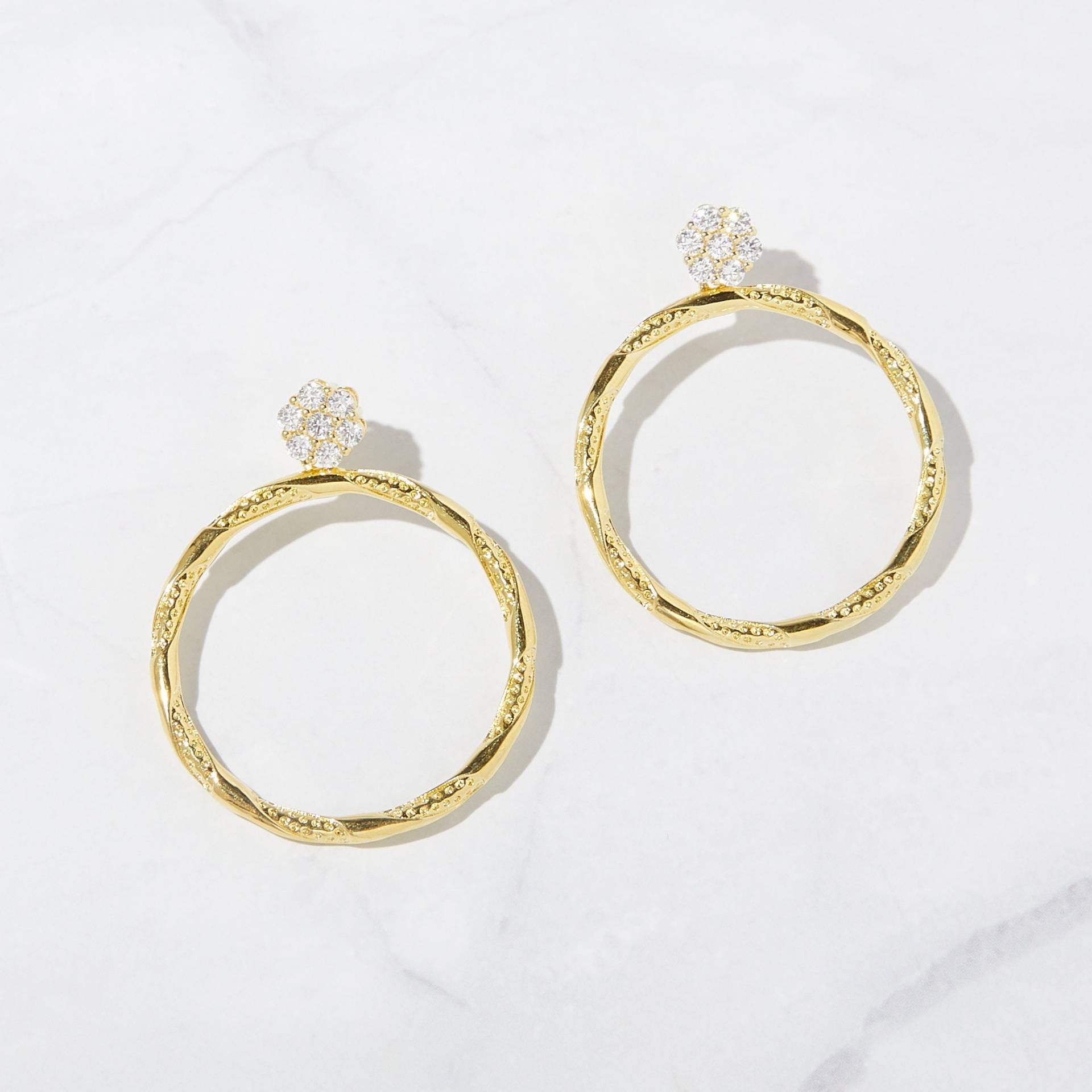 statement Ohrringe, Gold Mode Creolen, Silber Schmuck von SamiJEWELS