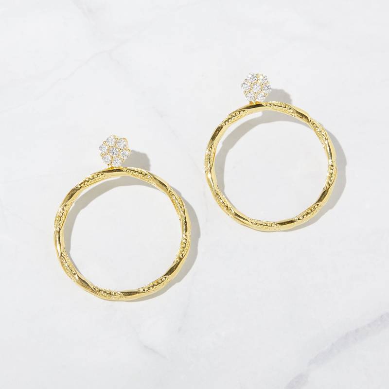 statement Ohrringe, Gold Mode Creolen, Silber Schmuck von SamiJEWELS