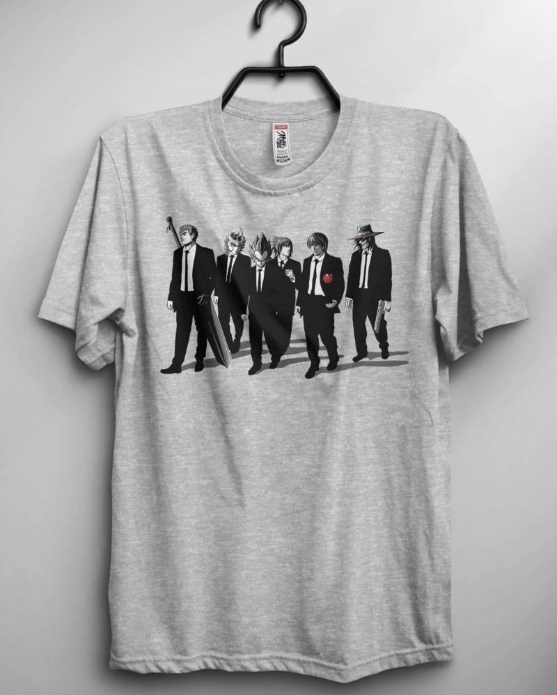 Anime-T-Shirt Mit Bösen Hunden | Antihelden Aus Anime Und Reservoir Dogs Einzigartiges Geschenk Filmparodie von SamielArt