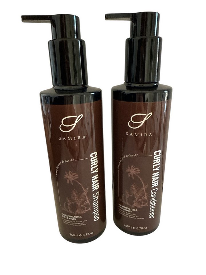 Samira Haarshampoo Locken Shampoo & Conditioner Set Traumlocken 250ml, Locken Shampoo und Locken Conditioner, Lockenverstärkend, Anti-Frizz, Definition, entwirrend Samira Haarshampoo Locken Shampoo & Conditioner Set Traumlocken 250ml, Locken Shampoo und Locken Conditioner, Lockenverstärkend, Anti-Frizz, Definition, entwirrend von Samira