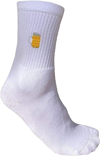 Samitex Vollgeraet Socken mit Maßkrug Stick/gekämmte Baumwolle Volksfest Trend Socks >> 2PAAR im Set<< (43-46) von Samitex
