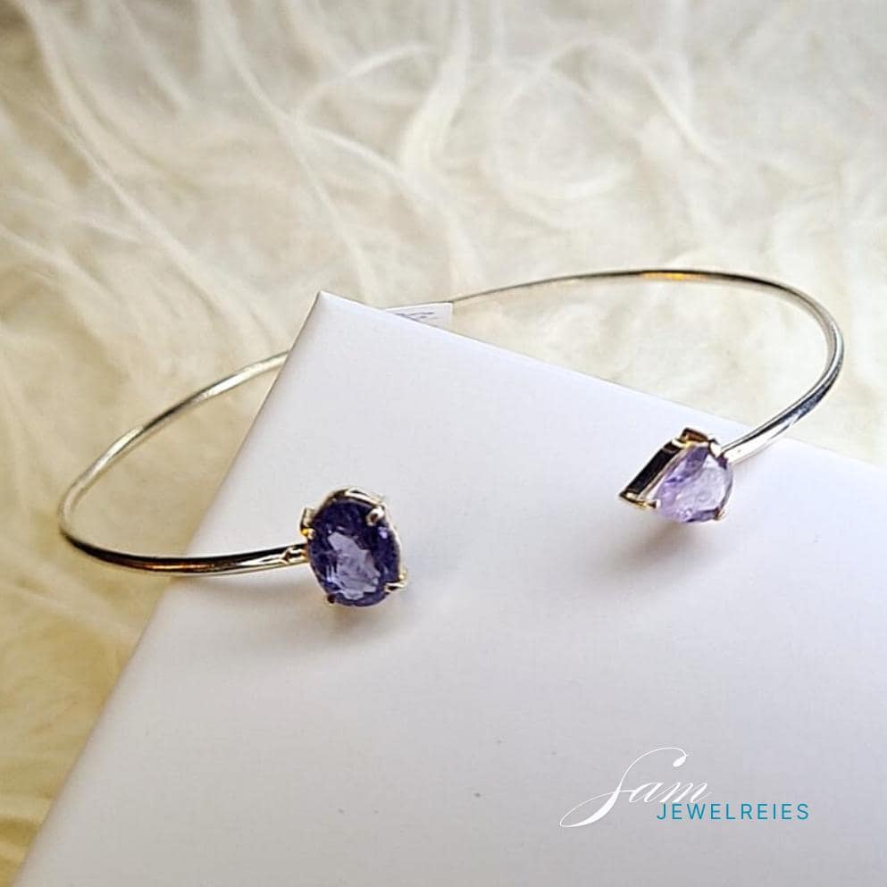 Handmade Spinel Bracelet - 925 Silver | Real Gemstone Spinell Armband von SamjewelriesDE