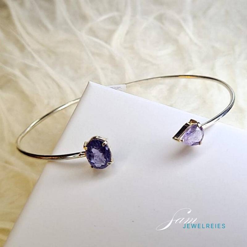 Handmade Spinel Bracelet - 925 Silver | Real Gemstone Spinell Armband von SamjewelriesDE