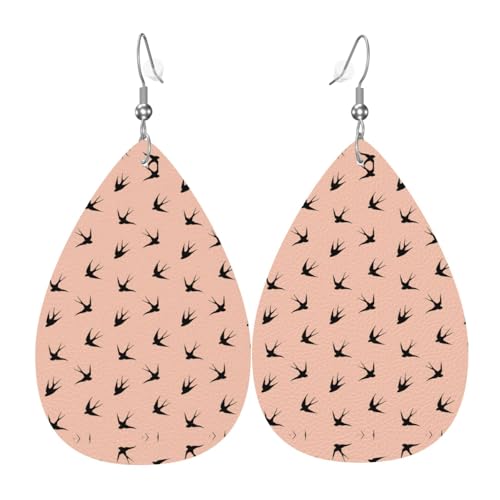 Leichte Ohrringe mit Cartoon-Vogel-Druck für Frauen – Modeschmuck für Kostümpartys und Mädchen-Accessoires, Einheitsgröße, Leder Leichte Ohrringe mit Cartoon-Vogel-Druck für Frauen – Modeschmuck für Kostümpartys und Mädchen-Accessoires, Einheitsgröße, Leder von Samlng