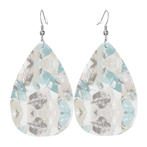 Leichte baumelnde Ohrringe mit Blättermuster für Damen – Modeschmuck für Kostümpartys und Mädchen-Accessoires, Einheitsgröße, Leder Leichte baumelnde Ohrringe mit Blättermuster für Damen – Modeschmuck für Kostümpartys und Mädchen-Accessoires, Einheitsgröße, Leder von Samlng