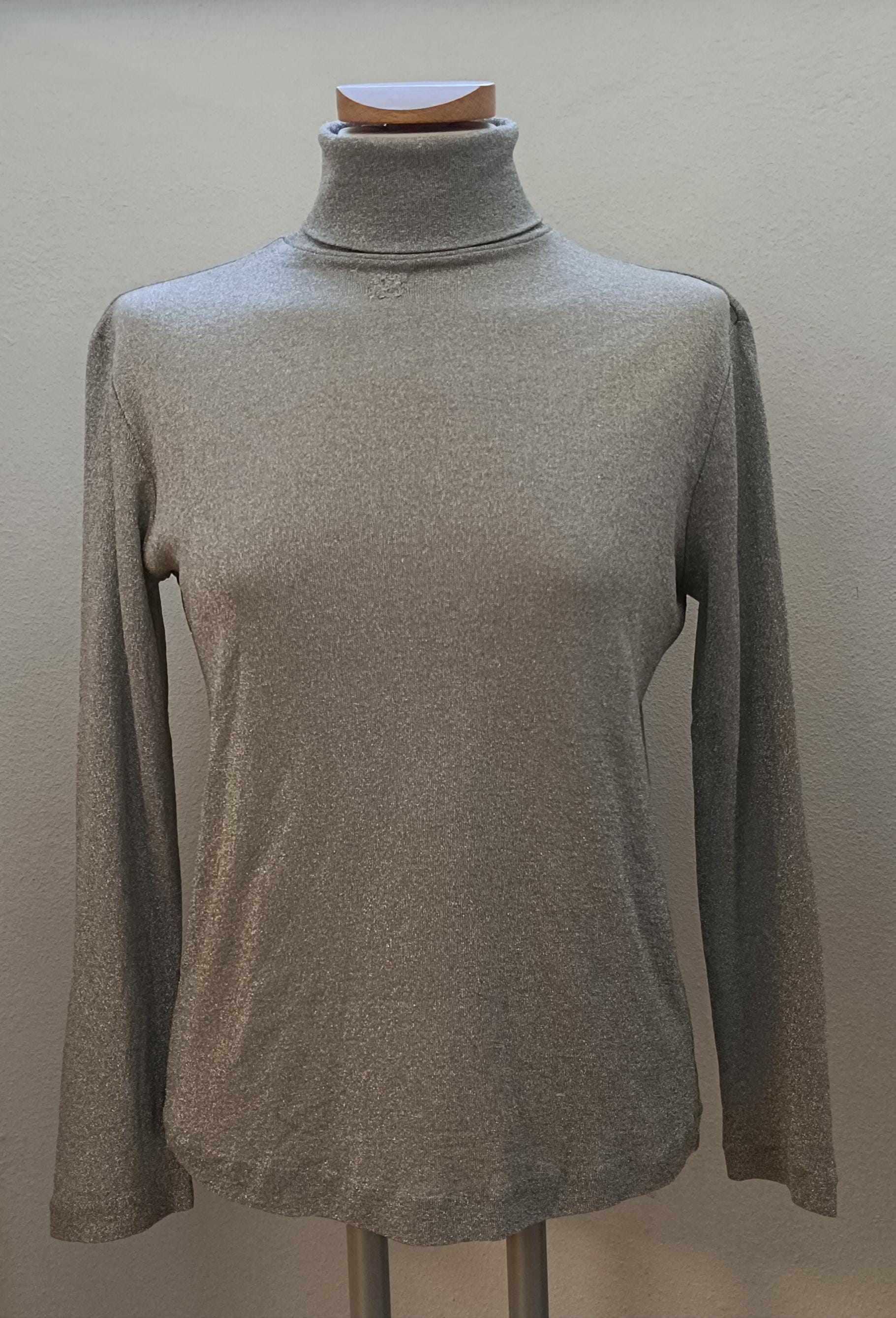 Original 70Er Jahre Disco Glitzer Rollkragenshirt von SammelwutVintage