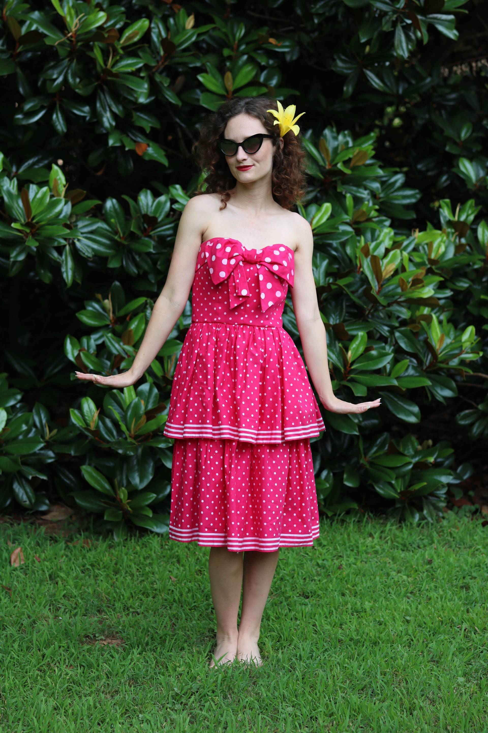 Vintage 1950Er Jahre Rosa Pünktchenkleid Vintage 1950Er Jahre Rosa Pünktchenkleid von SammiraeVintage