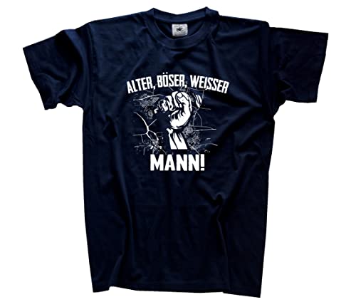 Alter böser weißer Mann II T-Shirt Navy XXXL von Sammys Shirt Store