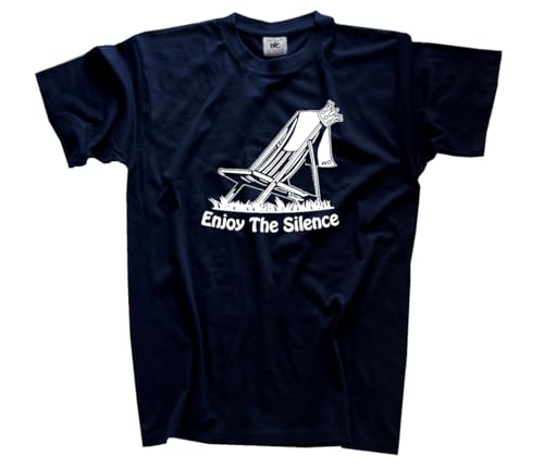 DM Enjoy The Silence Chair T-Shirt Klassisch Rundhals Kurzarm Navy L von Sammys Shirt Store