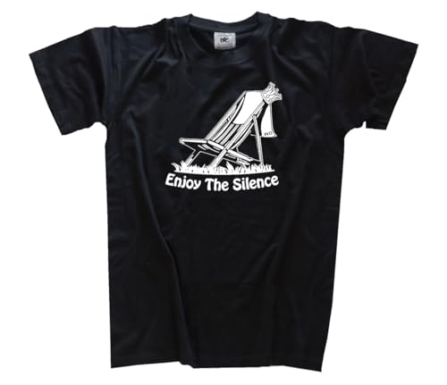 DM Enjoy The Silence Chair T-Shirt Klassisch Rundhals Kurzarm Schwarz XL von Sammys Shirt Store