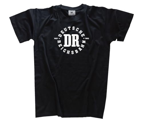 Deutsche Reichsbahn 1937-1993 T-Shirt Klassisch Rundhals Kurzarm Schwarz XL von Sammys Shirt Store