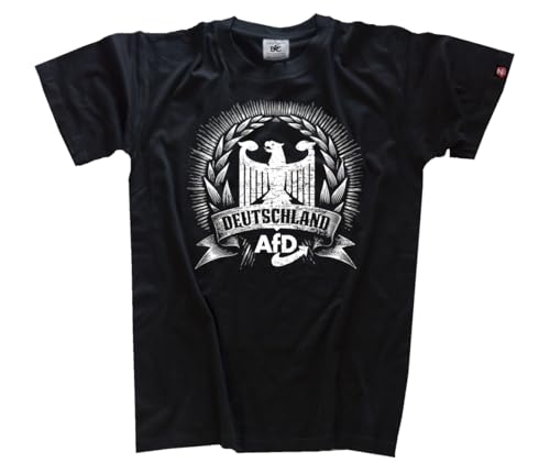 Deutschland AFD Adler Bundesadler Neuwahlen Wende Alternative für T-Shirt Klassisch Rundhals Kurzarm Schwarz XXXL von Sammys Shirt Store