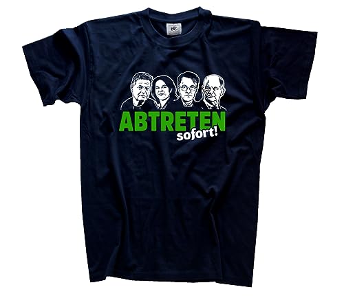 Diese Regierung-Abtreten sofort T-Shirt Navy XXL Klassisch Kurzarm Rundhals von Sammys Shirt Store