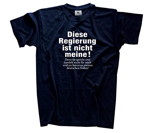 Diese Regierung ist Nicht Meine T-Shirt Navy XL Klassisch Kurzarm Rundhals von Sammys Shirt Store