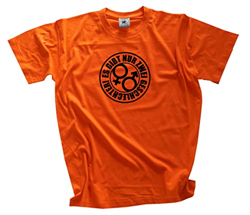 Es gibt nur Zwei Geschlechter II T-Shirt Orange L von Sammys Shirt Store