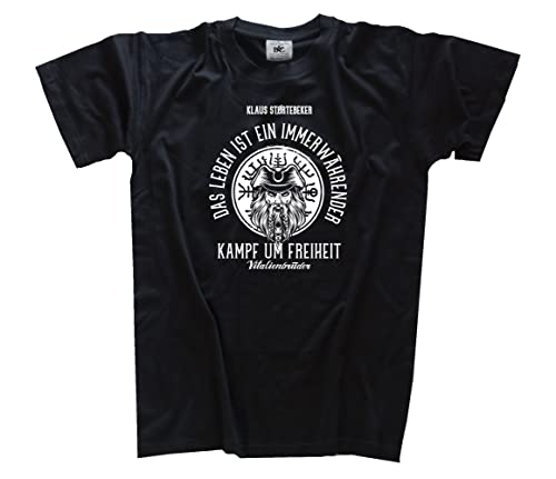 Klaus Störtebeker - Vitalienbrüder T-Shirt Schwarz XXXL Klassisch Kurzarm Rundhals von Sammys Shirt Store