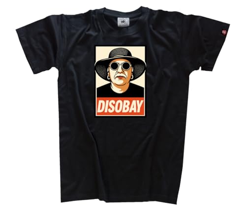 Marla Svenja Liebich Disobay DTF Vollfarb T-Shirt Klassisch Rundhals Kurzarm Schwarz XL von Sammys Shirt Store