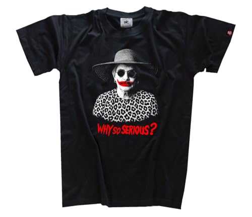 Marla Svenja Liebich Why so serious DTF Vollfarb T-Shirt Klassisch Rundhals Kurzarm Schwarz XL von Sammys Shirt Store