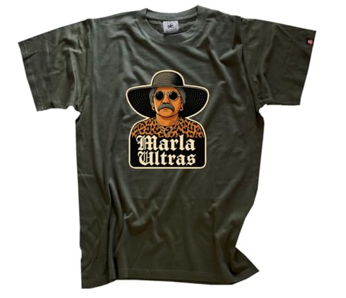 Marla Ultras Marla Svenja Liebich DTF Vollfarb T-Shirt Klassisch Rundhals Kurzarm Olive M von Sammys Shirt Store