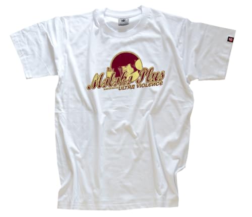 Moloko Plus Clockwork Ultra Violence Alex Orange T-Shirt Klassisch Rundhals Kurzarm Weiss L von Sammys Shirt Store