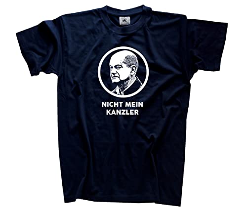 Nicht Mein Kanzler T-Shirt Navy M von Sammys Shirt Store