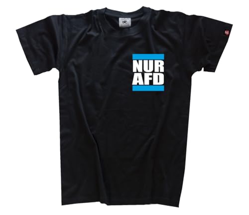 Nur AFD Neuwahlen Wende Regierung Rücktritt DTF Brustdruck T-Shirt Klassisch Rundhals Kurzarm Schwarz M von Sammys Shirt Store