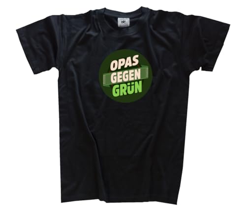 Opas gegen Grün Diktatur Protest DTF-Druck T-Shirt Klassisch Rundhals Kurzarm Schwarz XXXL von Sammys Shirt Store