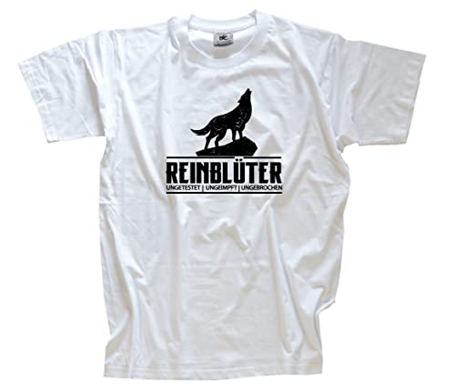 Reinblüter: ungetestet, ungeimpft, ungebrochen T-Shirt Weiss XL von Sammys Shirt Store