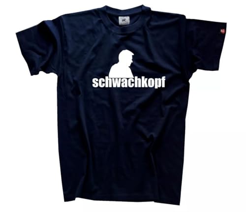 Schwachkopf Wort des Jahres Fun Spaß T-Shirt Klassisch Rundhals Kurzarm Navy XL von Sammys Shirt Store