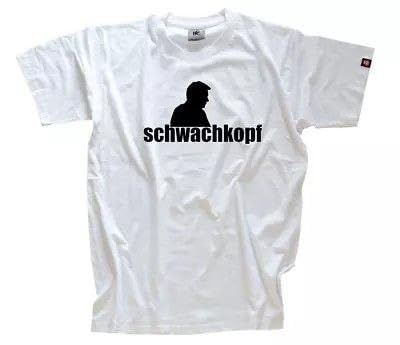 Schwachkopf Wort des Jahres Fun Spaß T-Shirt Klassisch Rundhals Kurzarm Weiss L von Sammys Shirt Store