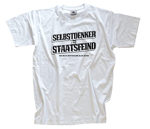Selbstdenker gleich Staatsfeind-Das Beste Deutschland Aller Zeiten T-Shirt Weiss S von Sammys Shirt Store