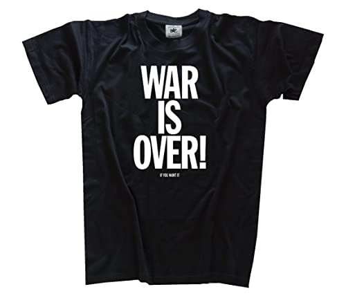 War is Over if You Want it T-Shirt Schwarz XL Klassisch Rundhals Kurzarm von Sammys Shirt Store