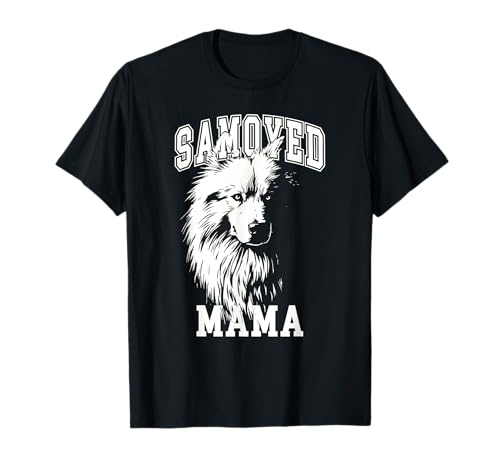 Samojede Mama - Flauschiger weißer Hund T-Shirt Samojede Mama - Flauschiger weißer Hund T-Shirt von Samojede Hund Porträt Haustier Illustration